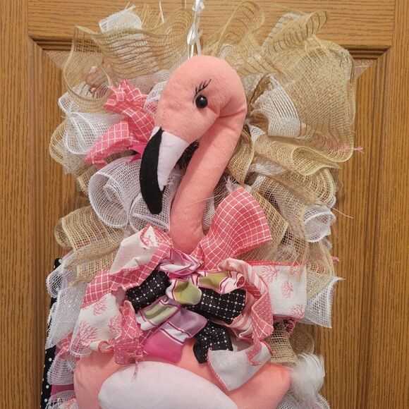 Door Wreath Pink Beautiful Welcome to Door Decorations - Picture 2 of 10